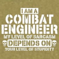 Im A Combat Engineer Funny Combat Engineering Garment-Dyed Women's Muscle Tee