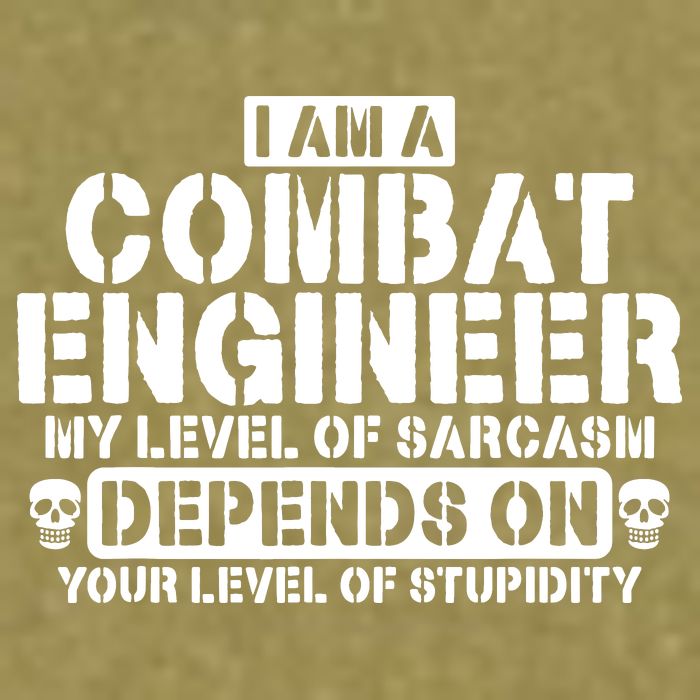 Im A Combat Engineer Funny Combat Engineering Garment-Dyed Women's Muscle Tee