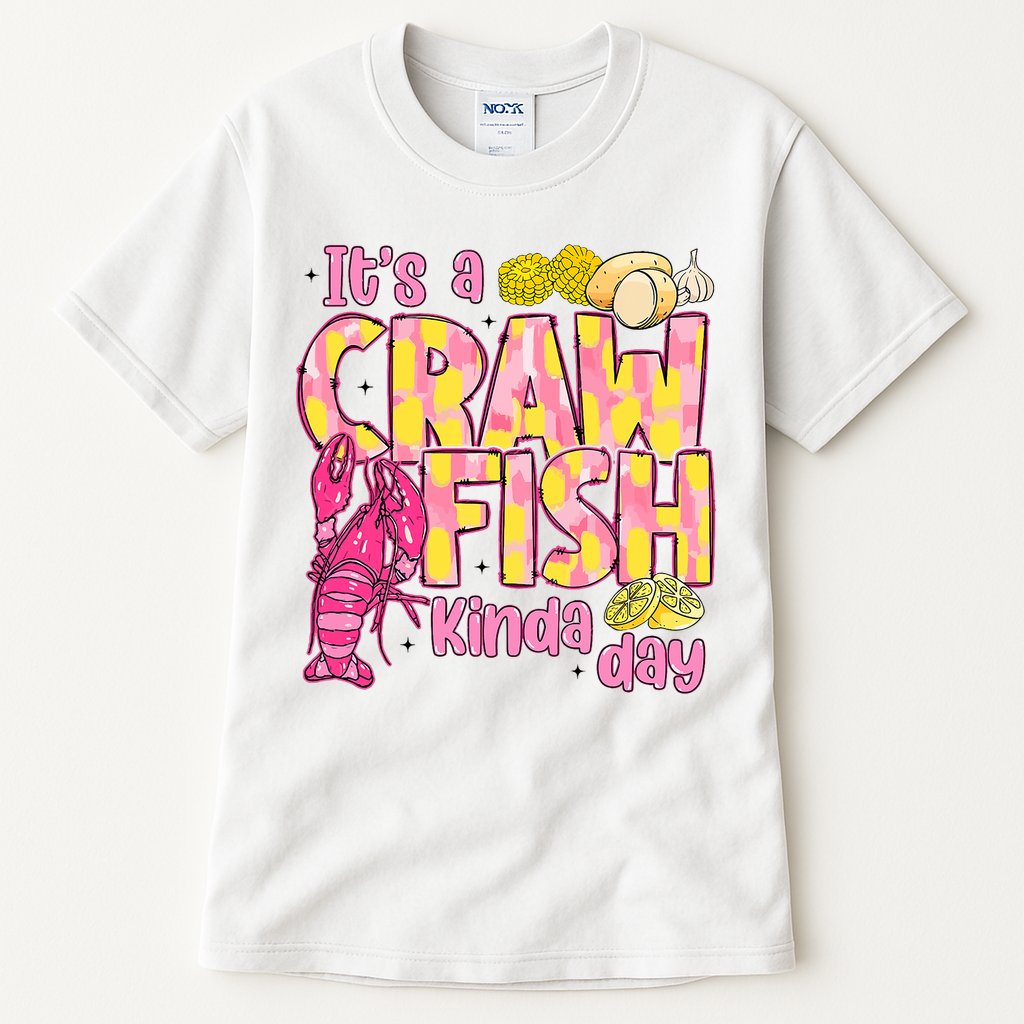 It's A CrawFish Kinda Day Crawfish Funny Louisiana Seafood Tall T-Shirt