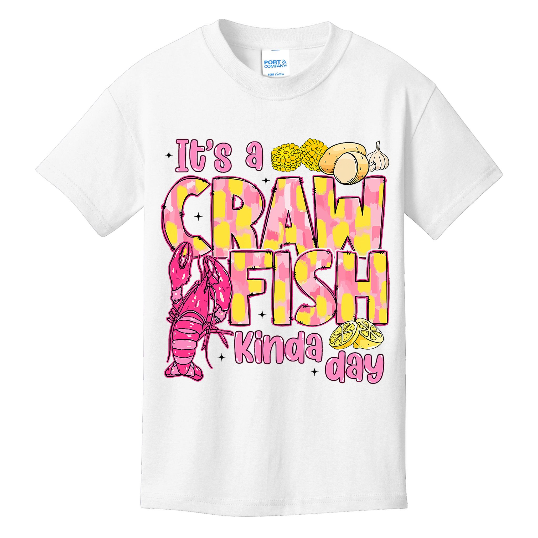 It's A CrawFish Kinda Day Crawfish Funny Louisiana Seafood Kids T-Shirt