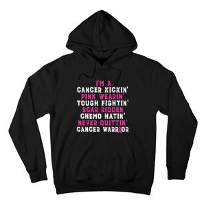 Im A Cancer Kickin Pink Wearin Tough Fightin Hoodie