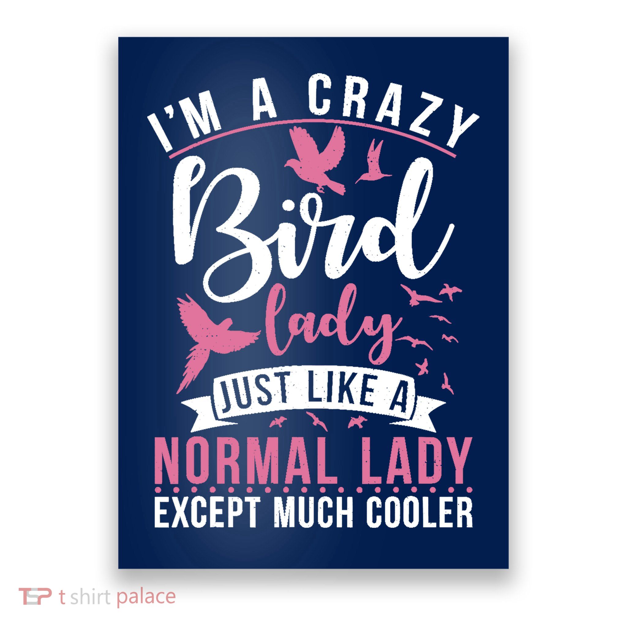 Im A Crazy Bird Lady Just Like A Normals Lady Except Cooler Poster