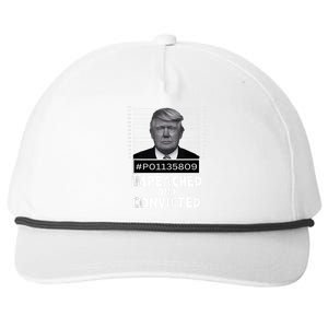 Impeached And Convicted Felon 45 Funny Anti Trump Mugshot Snapback Five-Panel Rope Hat