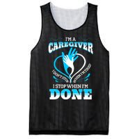 I'm A Caregiver Caregiving Nurse Carer Help Mesh Reversible Basketball Jersey Tank