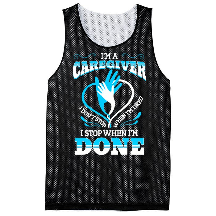 I'm A Caregiver Caregiving Nurse Carer Help Mesh Reversible Basketball Jersey Tank