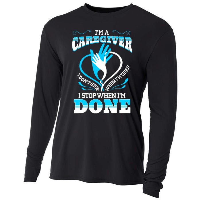 I'm A Caregiver Caregiving Nurse Carer Help Cooling Performance Long Sleeve Crew