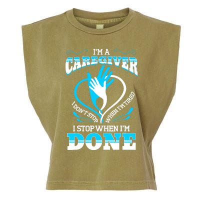 I'm A Caregiver Caregiving Nurse Carer Help Garment-Dyed Women's Muscle Tee