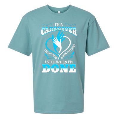 I'm A Caregiver Caregiving Nurse Carer Help Sueded Cloud Jersey T-Shirt