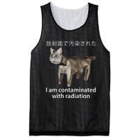 I Am Contaminated With Radiation Japanese Cat Meme Mesh Reversible Basketball Jersey Tank