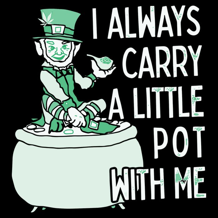 I Always Carry A Little Pot With Me Funny Saint Patricks Day Patty Cooling Performance Crew T-Shirt