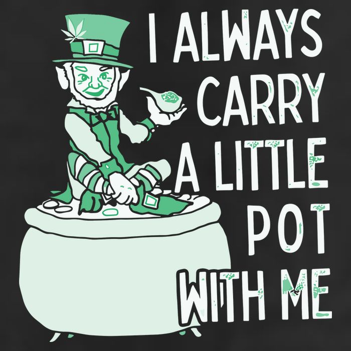 I Always Carry A Little Pot With Me Funny Saint Patricks Day Patty Adult Drive Performance Visor