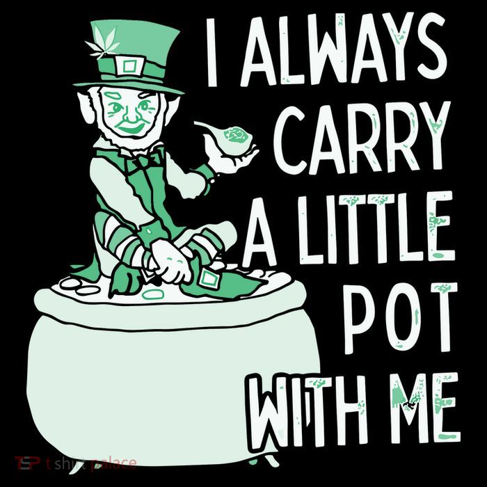 I Always Carry A Little Pot With Me Funny Saint Patricks Day Patty Drawstring Bag