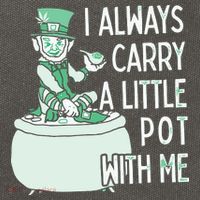 I Always Carry A Little Pot With Me Funny Saint Patricks Day Patty Cotton Canvas Backpack