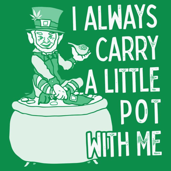 I Always Carry A Little Pot With Me Funny Saint Patricks Day Patty Polo
