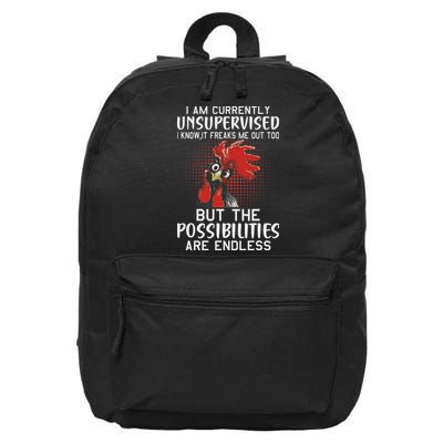 I Am Currently Unsupervised Funny Sayings 16 in Basic Backpack