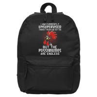I Am Currently Unsupervised Funny Sayings 16 in Basic Backpack
