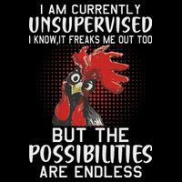 I Am Currently Unsupervised Funny Sayings 16 in Basic Backpack