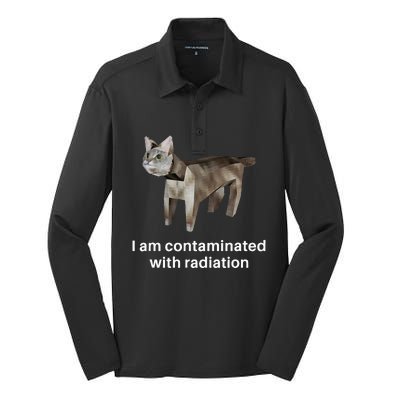 I Am Contaminated With Radiation Silk Touch Performance Long Sleeve Polo