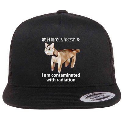 I Am Contaminated With Radiation Japanese Cat Flatbill Hat