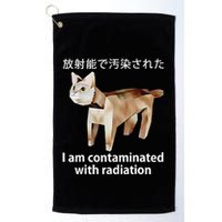 I Am Contaminated With Radiation Japanese Cat Golf Towel