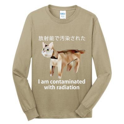 I Am Contaminated With Radiation Japanese Cat Tall Long Sleeve T-Shirt