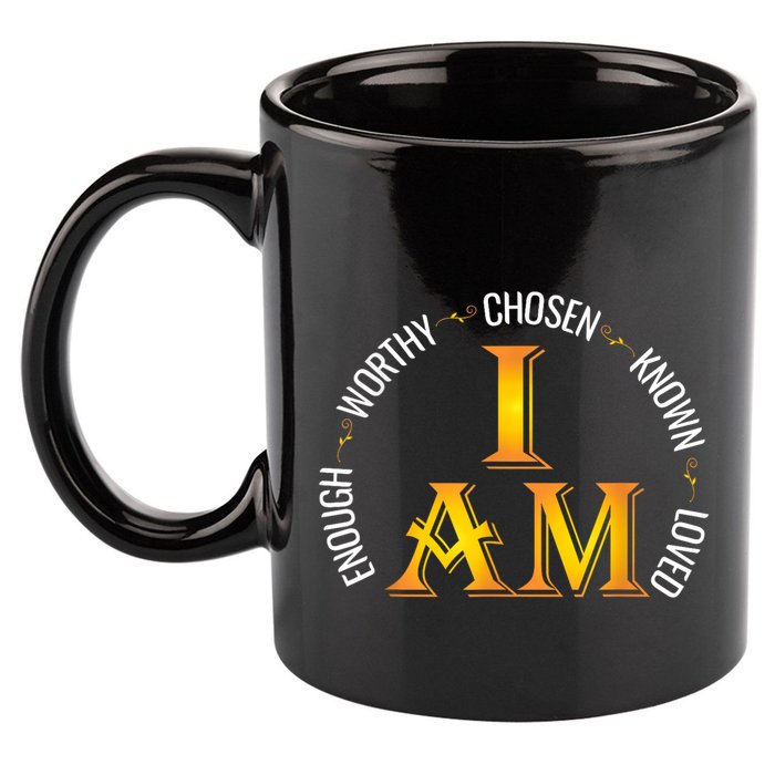 I Am Chosen Enough Worthy Known Loved Christian Religous 11oz C Handle Ceramic Mug