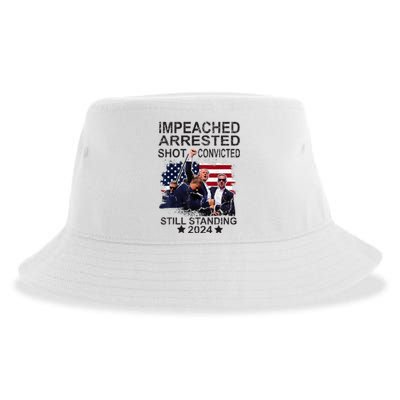 Impeached Arrested Convicted Shot Still Standing Sustainable Bucket Hat