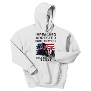 Impeached Arrested Convicted Shot Still Standing Kids Hoodie