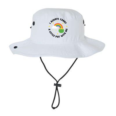 I Always Carry A Little Pot With Me Rainbow St Patricks Day Bucket Hat