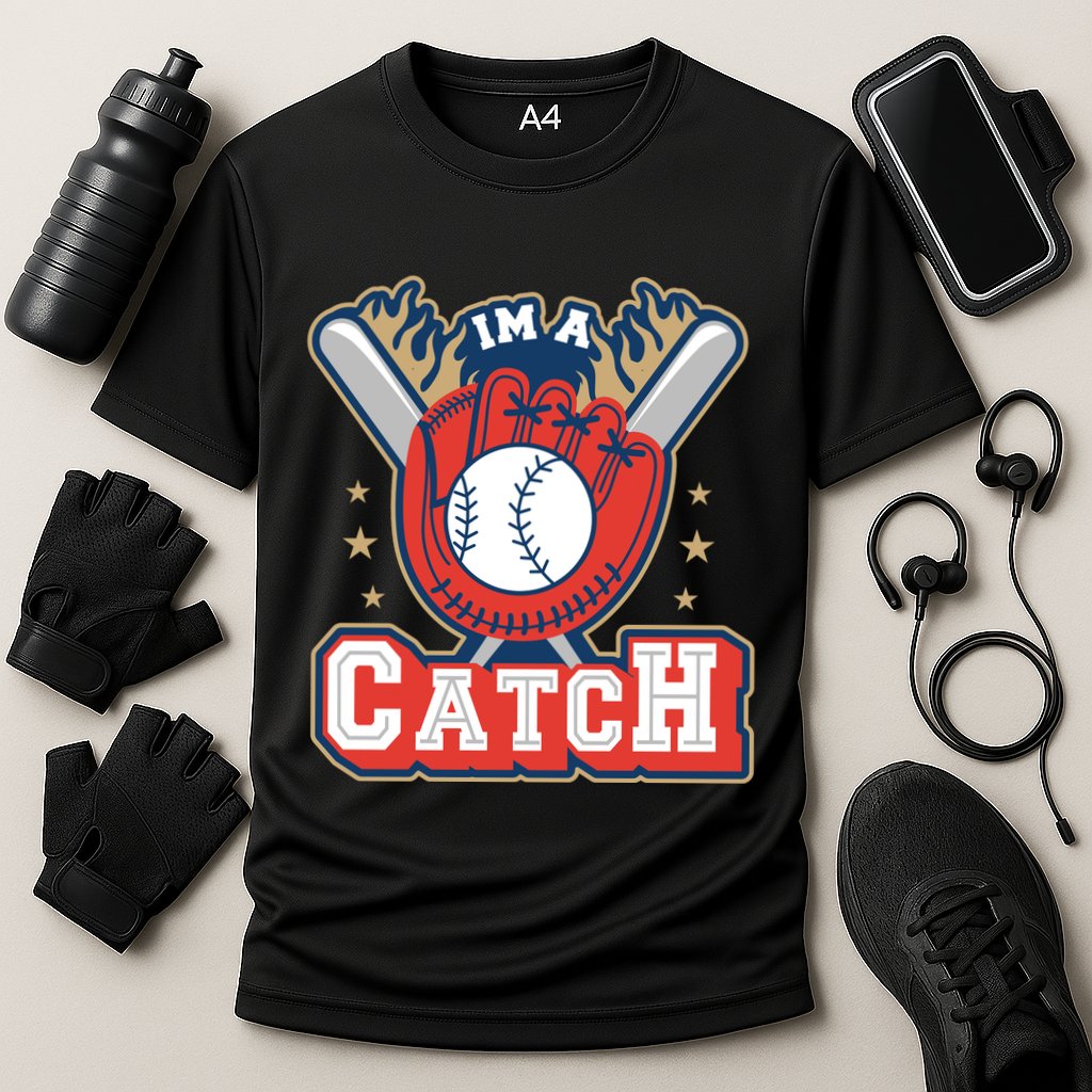 I'm A Catch Baseball Sport Cooling Performance Crew T-Shirt