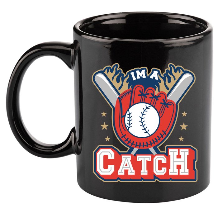I'm A Catch Baseball Sport 11oz C Handle Ceramic Mug