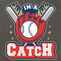 I'm A Catch Baseball Sport Cotton Canvas Backpack