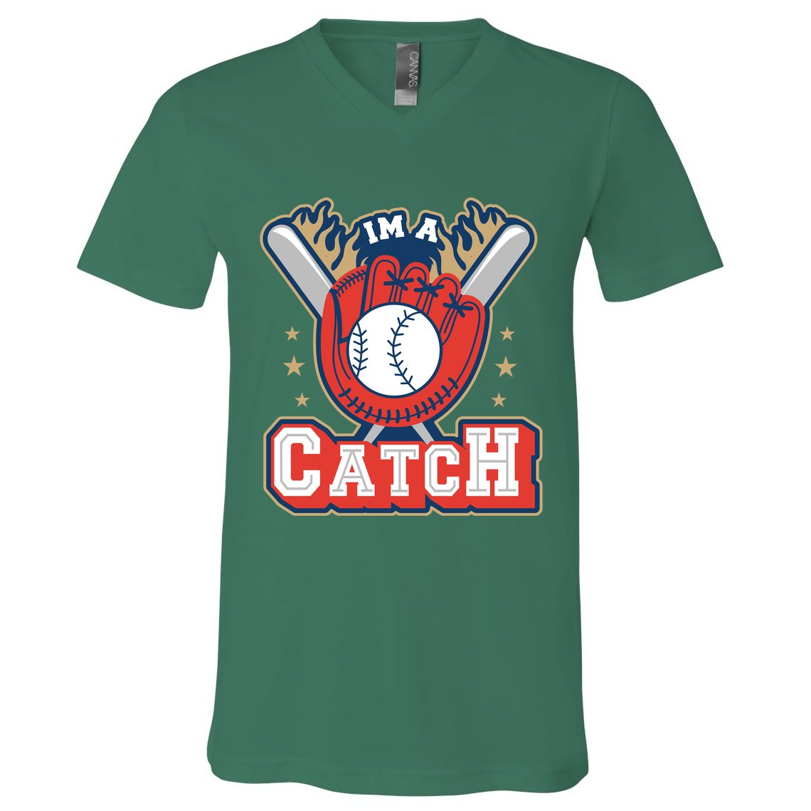 I'm A Catch Baseball Sport V-Neck T-Shirt