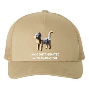 I Am Contaminated With Radiation Funny Ironic Cat Meme Yupoong Adult 5-Panel Trucker Hat