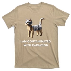 I Am Contaminated With Radiation Funny Ironic Cat Meme T-Shirt