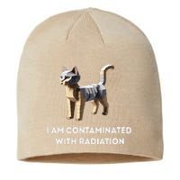 I Am Contaminated With Radiation Funny Ironic Cat Meme Sustainable Beanie