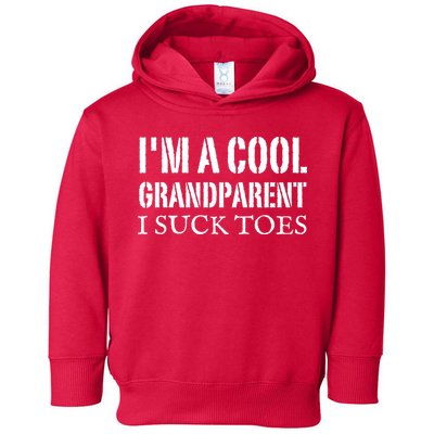 I’m A Cool Grandparent I Suck Toes Toddler Hoodie