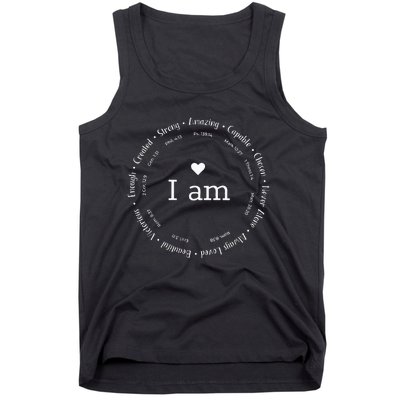 I am Circle Design Wo Positive O Affirmations Tank Top