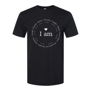 I am Circle Design Wo Positive O Affirmations Softstyle CVC T-Shirt