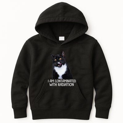 I Am Contaminated With RadiationBlack Cat For Kids Hoodie