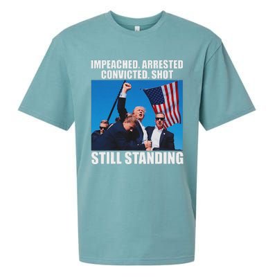 Impeached Arrested Convicted Still Standing Sueded Cloud Jersey T-Shirt