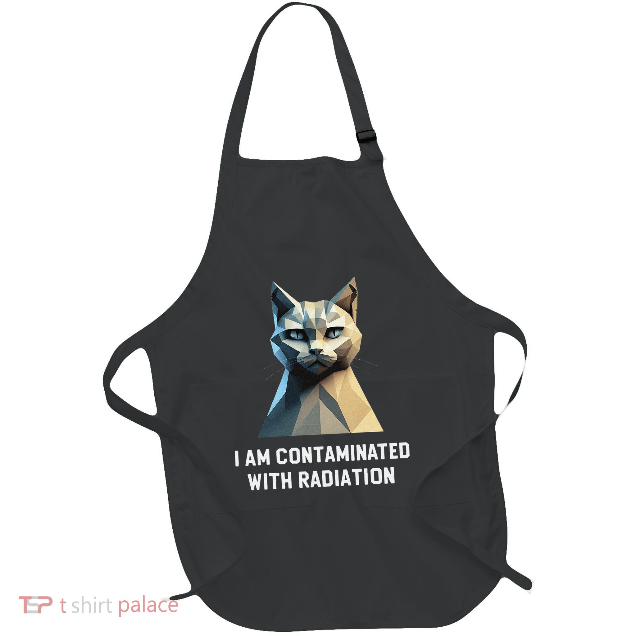 I Am Contaminated With Radiation Cat Meme Full-Length Apron With Pockets
