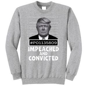 Impeached And Convicted Felon 45 Funny Anti Trump Mugshot Sweatshirt