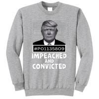 Impeached And Convicted Felon 45 Funny Anti Trump Mugshot Sweatshirt