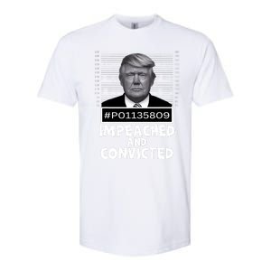 Impeached And Convicted Felon 45 Funny Anti Trump Mugshot Softstyle CVC T-Shirt