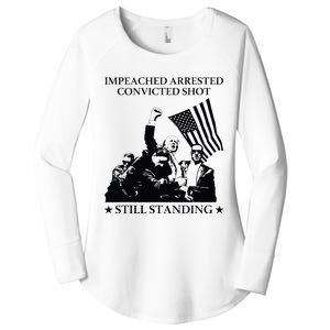 Impeached Arrested Convicted Shot Still Standing Women's Perfect Tri Tunic Long Sleeve Shirt