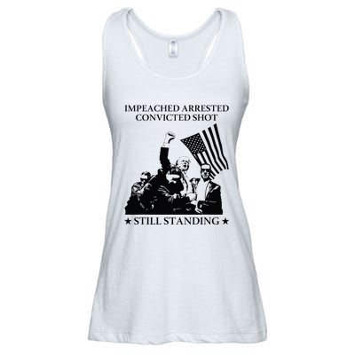 Impeached Arrested Convicted Shot Still Standing Ladies Essential Flowy Tank