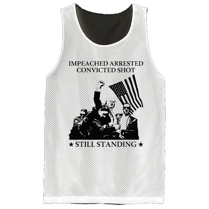 Impeached Arrested Convicted Shot Still Standing Mesh Reversible Basketball Jersey Tank