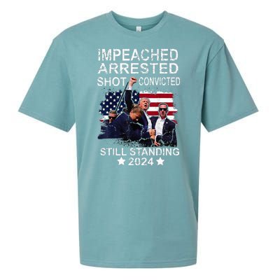 Impeached Arrested Convicted Shot Still Standing Sueded Cloud Jersey T-Shirt