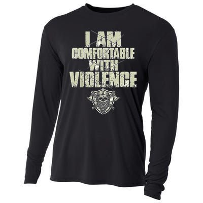 I Am Comfortable With Violence Cooling Performance Long Sleeve Crew